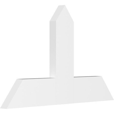 Ekena Millwork Portland Architectural Grade PVC Gable Bracket, 36"W x 22 1/2"H x 2"D x 6"F, 15/12 Pitch GBP036X23X0206POR00